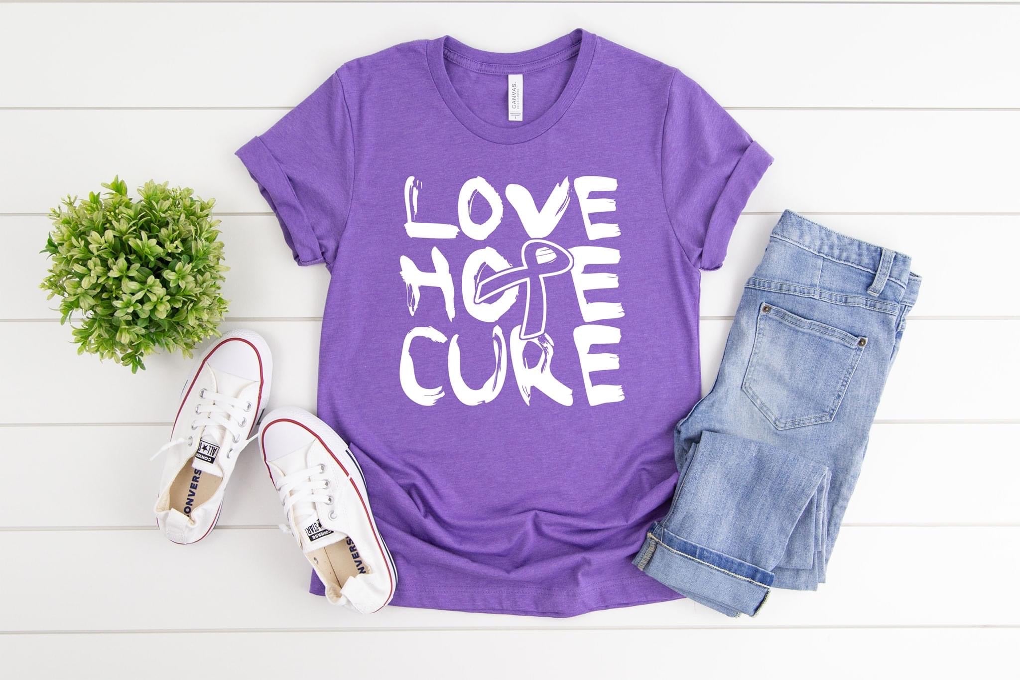 Love Hope Cure T-shirts/ sweatshirts or hoodies