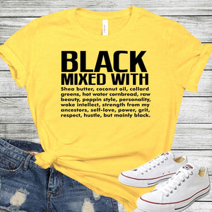 Black mixed with T shirt